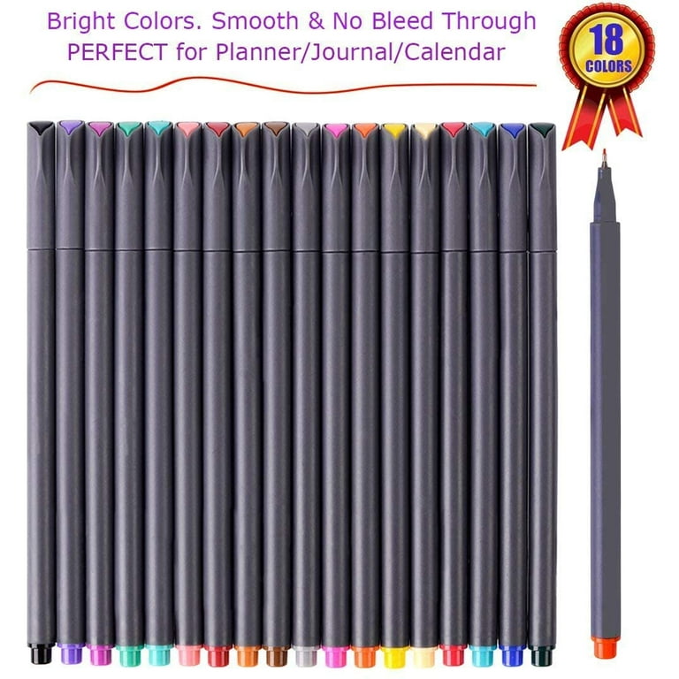 Fineliner Pens, Pack of 12 Art Pens, Fine Line Pen Colored Sketch Writing Drawing  Pens for Journaling Planner Note Taking Adult Coloring Books, Porous Fine  Point Markers, School Office Teacher Art Supplies