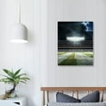 thumbnail image 3 of JEUXUS Dormitory Kids Room Canvas Wall Art Green Rugby Field Match Sport Picture for Boy Bedroom American Football Theme Artwork Playroom Wall Décor Framed 12\x16\, 3 of 4