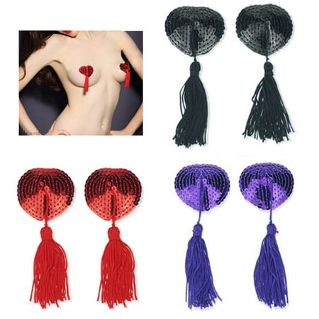 

Women Sexy Lingerie Sequin Tassel Breast Bra Nipple Cover Pasties Stickers