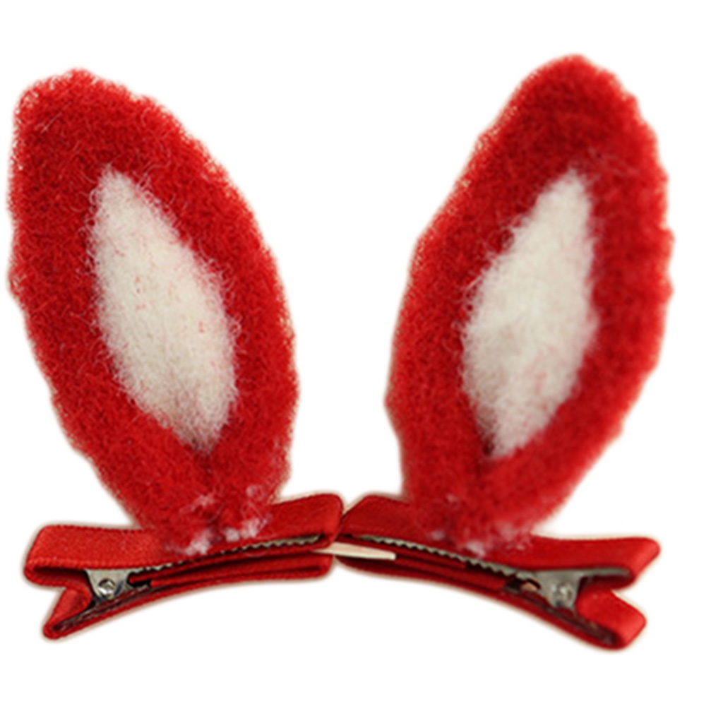 TIERPOP Lovely Hair Clips Bunny Ear BB Hair Barrettes Cartoon Hair