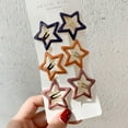 thumbnail image 6 of 6Pcs Metal Snap Hair Clips Star Barrettes Hair Accessories For Women Girls Stylish Non- Hairpins Decorative Hair Clips 6PCS, 6 of 8