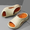 thumbnail image 5 of KIJBLAE Couples Matching Thick Sole Non Slip Slide Slippers, Soft Indoor Outdoor Beach Pool Shower Casual Sandals Khaki 40-41, 5 of 9