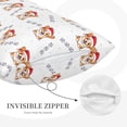 thumbnail image 3 of Sikiie Corgi With Santa Claus Hat Print Plush Pillow Cover, Wrinkle-proof and Stain-resistant Pillow Protector without Pillow Core, Home Decoration-14"x20", 3 of 6