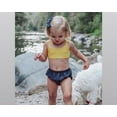 thumbnail image 4 of Girls UPF 50+ Printed Bikini Swim Top | Navy w- White Polka Dot, 4 of 5