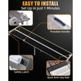 thumbnail image 6 of 10ft Aluminum Wheelchair Ramp, 600 lbs Capacity Portable Threshold Ramp with Non-Slip Surface & Safety Side Baffles, Rust-Resistant Folding Ramp for Home Steps, Garage & Vehicle Access, 6 of 8