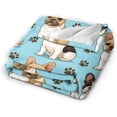 thumbnail image 6 of French Bulldog Blanket Bulldog Gifts for Women Women Cute Dog Blanket for Dog Lovers Soft Flannel Cozy Fleece Fuzzy French Bulldogs Plush Warm Bedding Stuff for Users Adults 50 x 60 Inch, 6 of 8