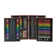 Art 101 Deluxe Multifunctional Art Set / Kit with 168 Pieces in a Wood Case for Children to Adults