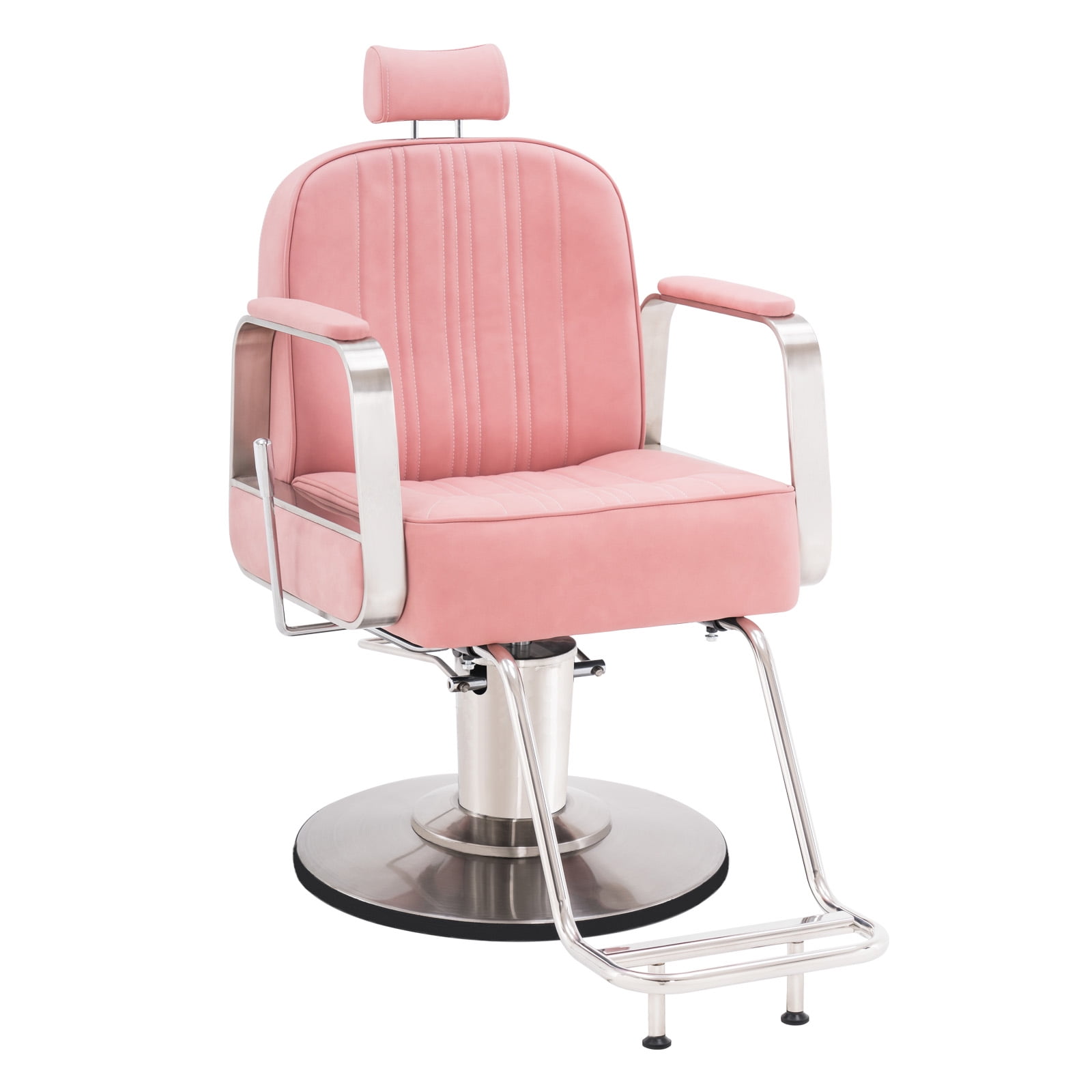 BarberPub Salon Chair for Hair Stylist, All Purpose Hydraulic Barber Styling  Chair 8548 Pink 