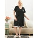 thumbnail image 3 of Camisón de mujer Agnes Orinda Tallas grandes Vestido de lunares Negro XXL, 3 of 6
