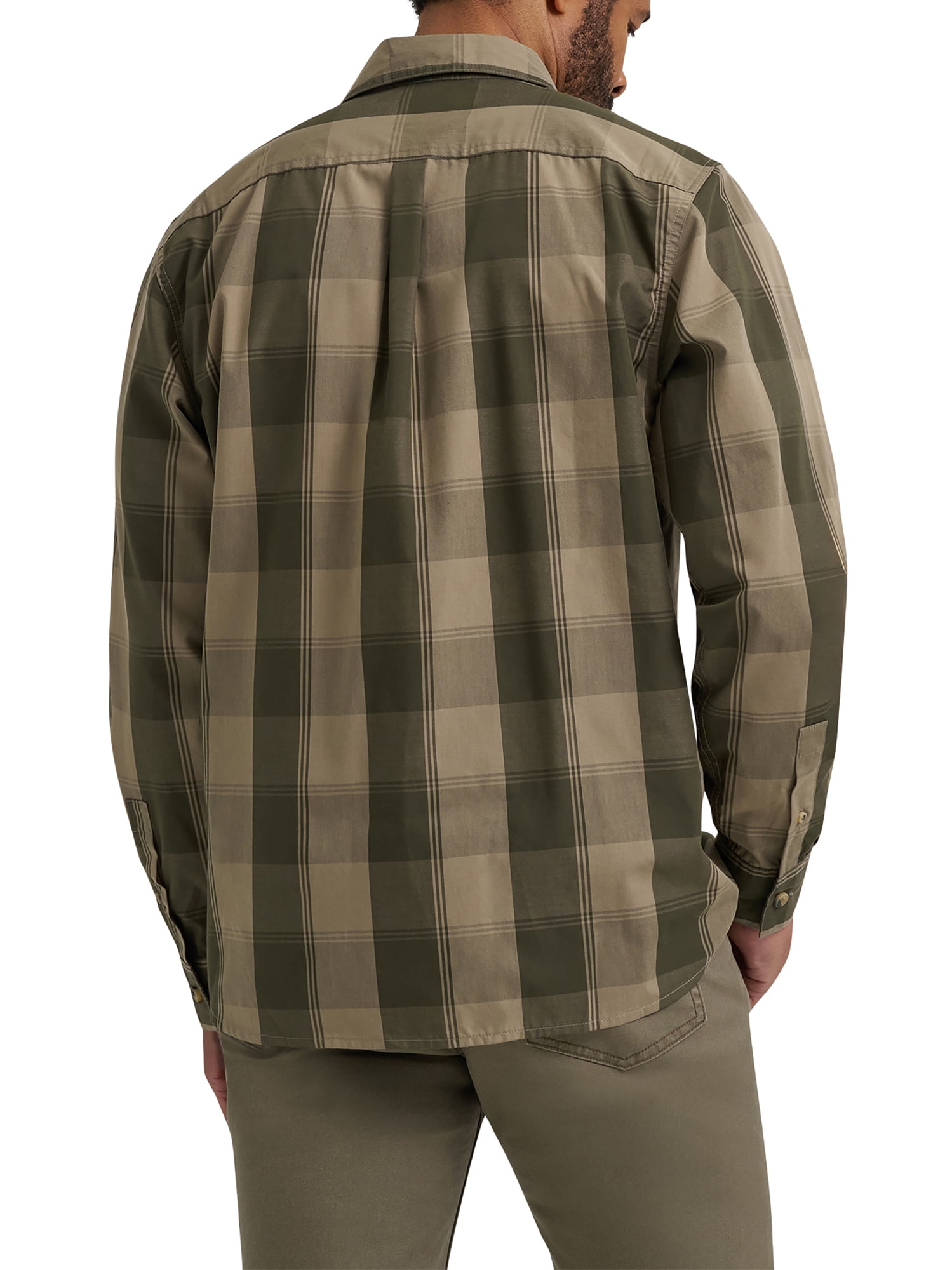 Wrangler® Men's Long Sleeve Plaid Shirt, Sizes S-5XL
