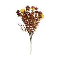 Outdoor Fall Artificial Green Plants, Realistic Textured Leaves Uv Resistant Fake Greenery Bouquet, For Porch Planters Garden Fireplace Front Door Thanksgiving Decoration