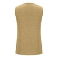 thumbnail image 6 of CFLVAEK Tank Top for Women Loose Fit Sleeveless Summer Tops Casual V Neck Shirts Solid Color Basic Tank Tops Summer Going Out Outfits Khaki M, 6 of 9