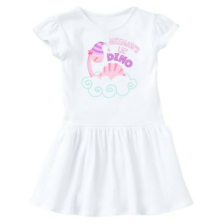 

Inktastic Meemaw s Lil Dino with Cute Pink Baby Dinosaur Gift Baby Girl Dress
