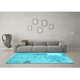 thumbnail image 3 of Ahgly Company Indoor Square Patchwork Light Blue Transitional Area Rugs, 8' Square, 3 of 4