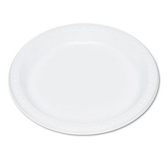 Plastic Dinnerware, Plates, 9" Dia, White, 500/Carton | Bundle of 2 Cartons