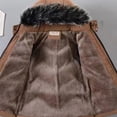 thumbnail image 5 of Teen Boys Ski Jacket Parka Size 5-13Y Winter Fleece Lined Hooded Warm Padded Coat Thicken Outerwear Long Coat Clothes Outdoor Khaki 7-8Years, 5 of 6