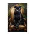 thumbnail image 5 of Mudket Royal Panther Framed Canvas Wall Art, Gold Chair Jungle Animal Wall Art for Men Office, Living Room, Luxury Home Decor, Ready to Hang - 40"L x 28"W, 5 of 8
