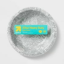 Green Floral Paper Bowl 20oz/28ct