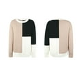 thumbnail image 7 of IROINNID Reduced Womens Sweater Round Neckline Pullover Sweater Color Block Casual Mid-Length Long Sleeve Cloud Sweater Tops Shirt Sweater, 7 of 7
