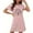 Pink, variant on FDGIU Women's Halloween Pajamas Nightgown Short Sleeve Printed Sleepshirt, Soft Breathable Sleepwear Loungewear, Trendy Loose Pajama Dress with Pockets