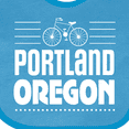 thumbnail image 4 of Inktastic Portland Oregon Biking Boys or Girls Baby Bib, 4 of 4