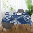 thumbnail image 3 of Yayeee Tablecloths 54" x 54" Rectangle Wrinkle Resistant Party Table Cover, Floral Ocean Waves, 3 of 8