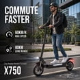thumbnail image 1 of AJOOSOS X750 Electric Scooter, Foldable 60KM/H 80KM Long Range E Scooter Urban Commute, 1 of 1