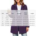 thumbnail image 5 of Plus Size Womens Lightweight Fleece Fall Jackets Trendy Mid-Length Oversized Winter Coats with Pockets Lapel Collar Button Down Outerwear, 5 of 5