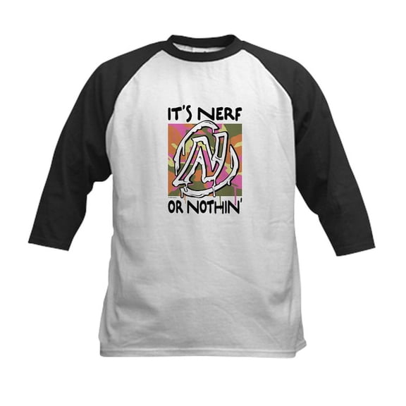 CafePress - Nerf Or Nothin Camo Baseball Jersey - Kids Cotton Baseball Jersey, 3/4 Sleeve Shirt