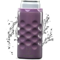 Hooch|Hog Slim Can Cooler - Insulated Stainless Steel Drink Sleeve Fits All 12 oz. Skinny Cans (Purple)