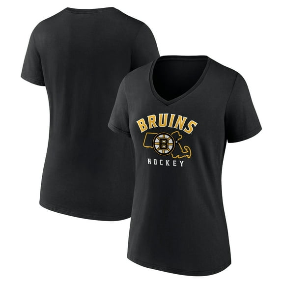 Women's Black Boston Bruins Proclamation V-Neck T-Shirt