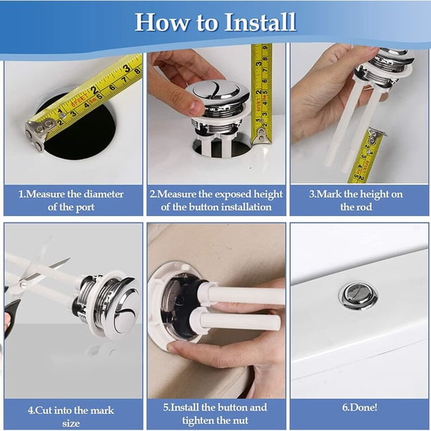Botón De Descarga Para Inodoro Doble - Recambio Universal Y Fácil De Instalar