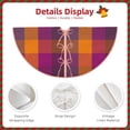 thumbnail image 5 of Kll Purple Yellow Buffalo Plaid Christmas Tree Skirt 48",Party Decorations Farmhouse For Christmas Decorations Holiday Party, 5 of 8