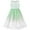 Light Green, variant on Girls Dress Gradient Green Lace Embroidery Bodice Glitter Sleeveless 10 Years