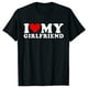 thumbnail image 2 of Camiseta de manga corta con estampado de cuello redondo para mujer, camiseta divertida con mensaje "I Love My Girlfriend So Please Stay Away From Me", novedad de verano, 2 of 5