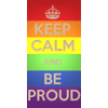 Keep Calm and Be Proud Lgbt Rainbow Flag - Birch Plywood Wood Print Poster Wall Art