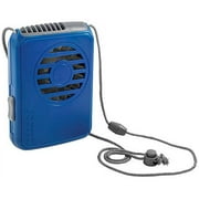 O2COOL Battery Powered Deluxe Necklace Fan For Personal Cooling With Adjustable Lanyard (Blue)
