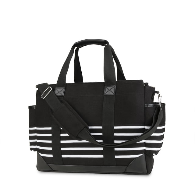 SPEKSEE Large Capacity Canvas Mommy Bag - Multi-functional Waterproof Maternity Tote with Shoulder Strap & Stroller Hanging Feature