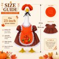 thumbnail image 3 of Lzobxe Lawn Goose Statue Costume 23" Porch Goose Clothes Set, Fall Harvest Themed Goose Statue Outfit with Hat Entryway Front Door Back Yard, 3 of 8