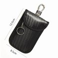 thumbnail image 1 of Faraday Bag for Key Fob(2 Pack), Faraday Cage Protector, Car RFID Signal Blocking Key Fob Protector, Double-Layers of Shielding Carbon Fiber Material Anti-Theft Faraday Pouch, 1 of 7