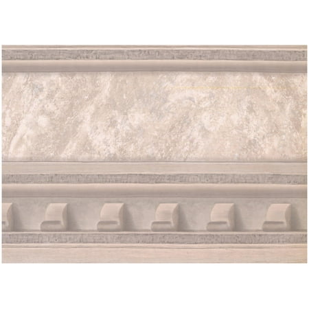 Faux Wall Covering Prepasted Wallpaper Border - Victorian Faux Molding Beige Wall Border Retro Design, Roll 15 ft. x 10 in. ()