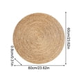 thumbnail image 4 of Round Cat Scratching Mat Natural Sisal Jute Wear-Resistant Scratch Board for Indoor Cats Furniture Protector Kitten Scratching Pad Summer Rattan Style Pad, 4 of 7