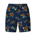 thumbnail image 4 of Lsque Mens Swim Trunks Sea Turtles Swimming Pattern - Bathing Suit Compression Liner - Beach Swim Shorts Swimwear - (S-3XL) - Stretch Quick Dry -X-Large, 4 of 9
