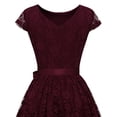 thumbnail image 7 of Dressystar Women Floral Lace Short Bridesmaid Dress Female Wedding Formal Party Dress, 7 of 7