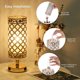 thumbnail image 3 of Neoglint Lámpara de mesita de noche de cristal Lámpara de escritorio decorativa con doble Neoglint Lámpara de mesa, 3 of 7
