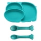 thumbnail image 2 of Plato de cena dieléctrico para bebés Plato de cena de silicona con ventosa para niños Vajilla para bebés Plato de cena de silicona integrado para niños, 2 of 6
