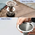 thumbnail image 4 of Pour Over Coffee Dripper, Stainless Steel Filter, Easy to Clean Paperless Pour Over Coffee Maker, Reusable Filter for 1-2 Cup, 4 of 6