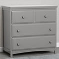 thumbnail image 4 of Delta Children Waverly 3 Drawer Dresser with Changing Top and Interlocking Drawers, Grey, 4 of 11