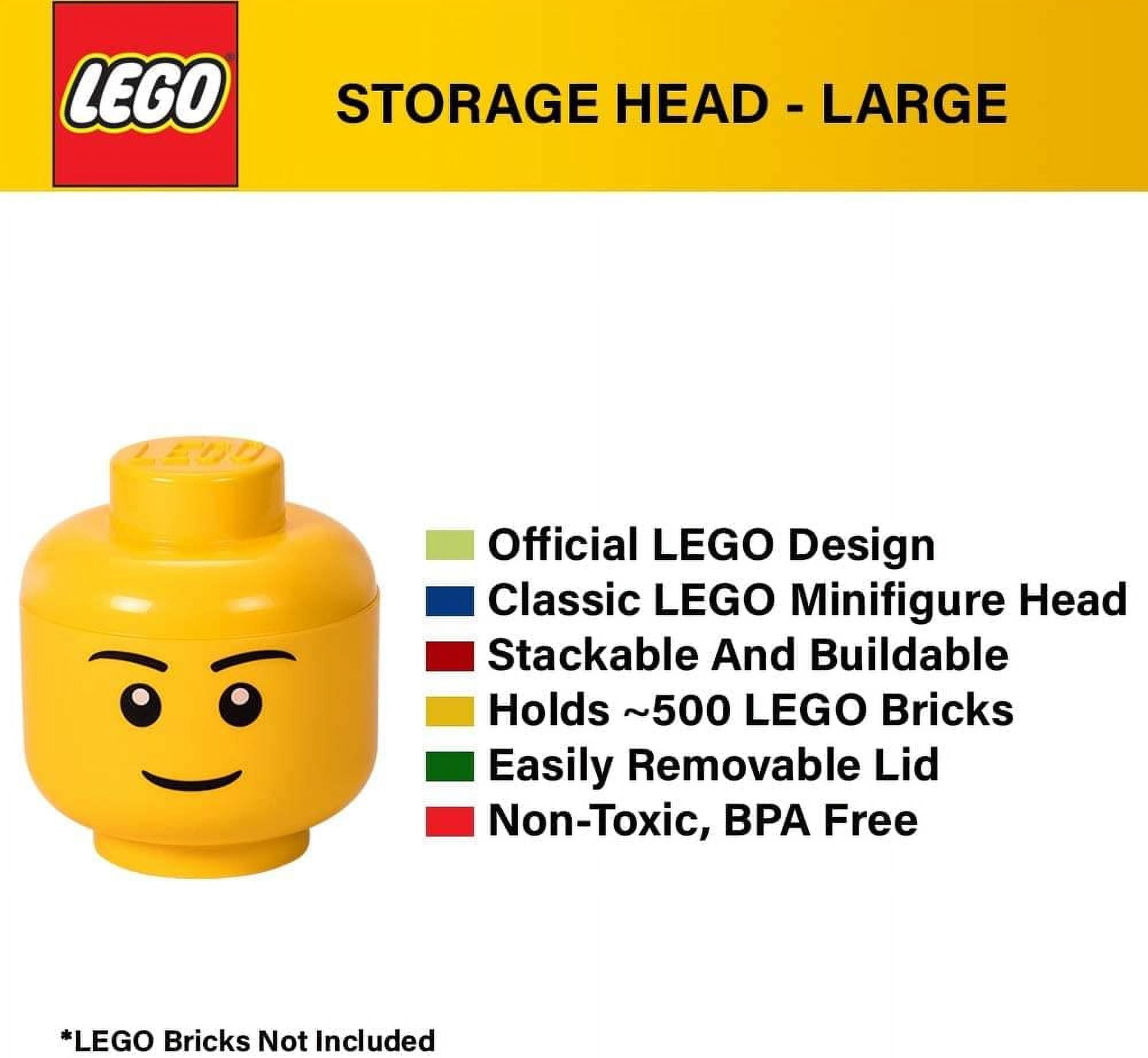 LEGO Large 9 x 10 Inch Plastic Storage Head | Silly