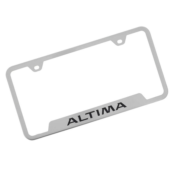 Au-TOMOTIVE GOLD Altima Laser Etched Cut-Out Frame - Brushed